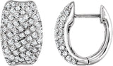 Pavé-style U-hoop earrings