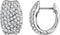 Pavé-style U-hoop earrings