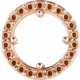 14K Rose 7 mm Round Halo-Style Pendant Mounting