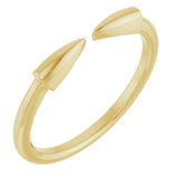 14K Yellow Gold Stackable Spike Ring
