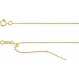 14K 1 mm box chain