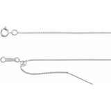 Sterling silver 1 mm box chain