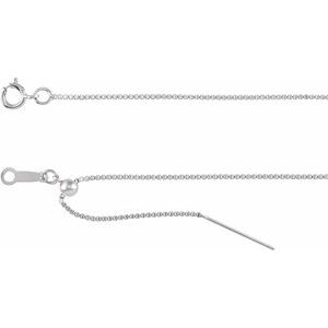 Sterling silver 1 mm box chain