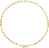 Brc891 / Bracelet / 14K Yellow Gold / Set / Natural Diamond / Round / 2.5 Mm / 6.9 X 3 Mm / 7 1/2 In / I1, GH / Polished / .06 Ct Natural Diamond Bezel-Set Solitaire Bracelet