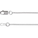14K 1 mm curb chain