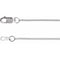 Sterling silver 1 mm curb chain