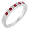 Sterling Silver Natural Ruby Stackable Ring