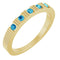 14K Yellow Natural Blue Zircon Stackable Ring