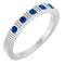 Platinum Lab-Grown Blue Sapphire Stackable Ring