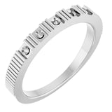 Platinum Round 2mm Stackable Ring Mounting