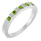 14K White Natural Peridot Stackable Ring