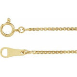 18K 1 mm box chain