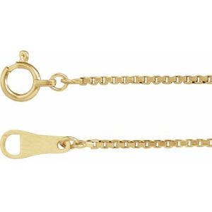 18K 1 mm box chain