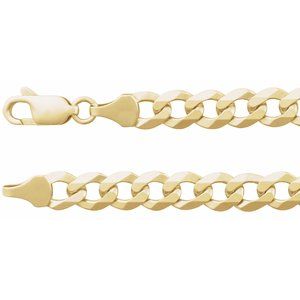 14K 7 mm curb chain