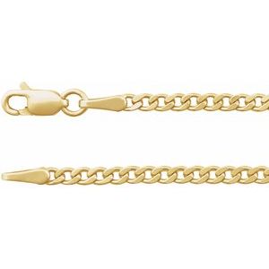 14K 2.35 mm curb chain