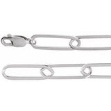 6.2 mm long sterling silver paperclip-style chain
