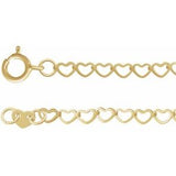 14K 2.5 mm heart necklace