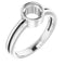 Platinum 6mm Round Ring Mounting