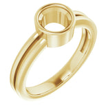 14K Yellow 6mm Round Ring Mounting