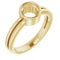 14K Yellow 6mm Round Ring Mounting