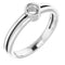 Platinum 3.4mm Round Ring Mounting