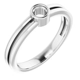 14K X1 White 3.4mm Round Ring Mounting