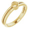 10K Yellow 3.4mm Round Ring Mounting