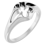Platinum 5mm Round Belcher Ring Mounting