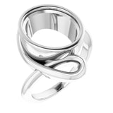 Sterling Silver 12x10 mm Oval Ring Mounting