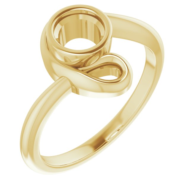 10K Yellow 5.2 mm Round Ring Mounting