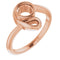 14K Rose 5.2mm Round Ring Mounting