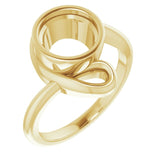 14K Yellow 8mm Round Ring Mounting
