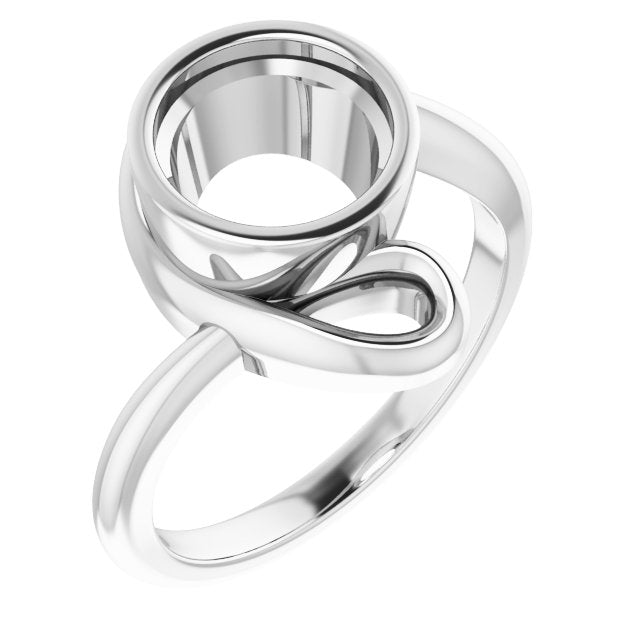 Continuum Sterling Silver 8mm Round Ring Mounting