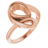 18K Rose 9x6 mm Pear Ring Mounting