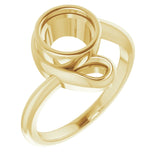 18K Yellow 7mm Round Ring Mounting