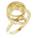 10K Yellow 10 mm Round Ring Mounting