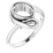 18K White 8x6 mm Oval Ring Mounting