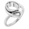 14K White 9x7 mm Oval Ring Mounting