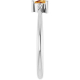 14K White Gold Natural Citrine & .015 CTW Natural Diamond Ring