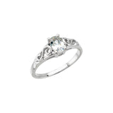 14KW April Youth Imitation Birthstone Ring