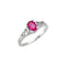 14KW July Imitation Birthstone Ring