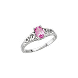 14KW October Imitation Birthstone Ring