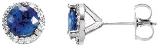 Halo-style stud earrings