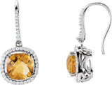 Halo-style earrings