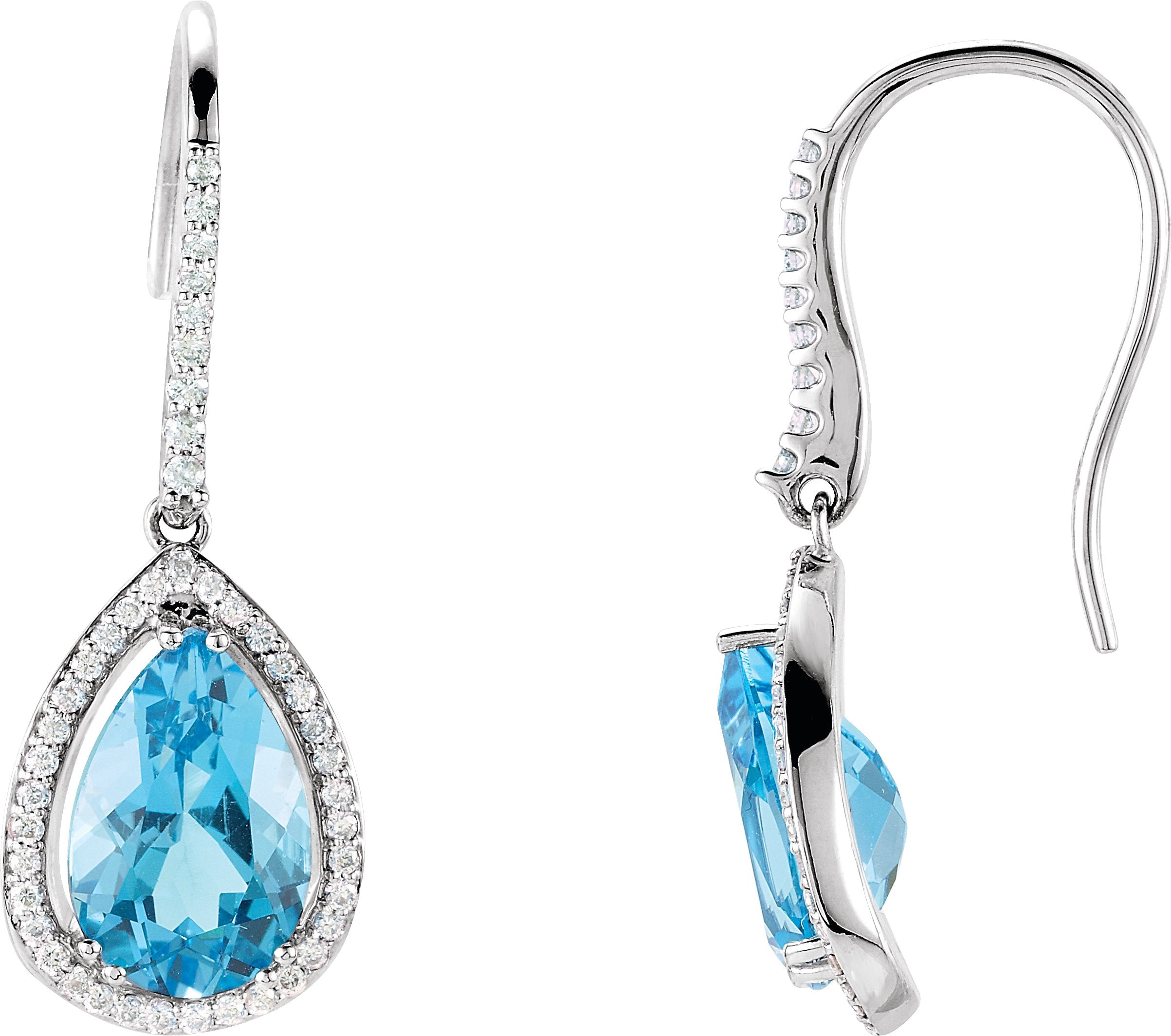 Halo-style earrings