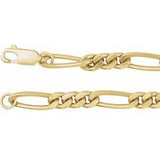 14K 5.2 mm Figaro chain
