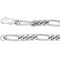 Figaro chain in sterling silver, 5.2 mm