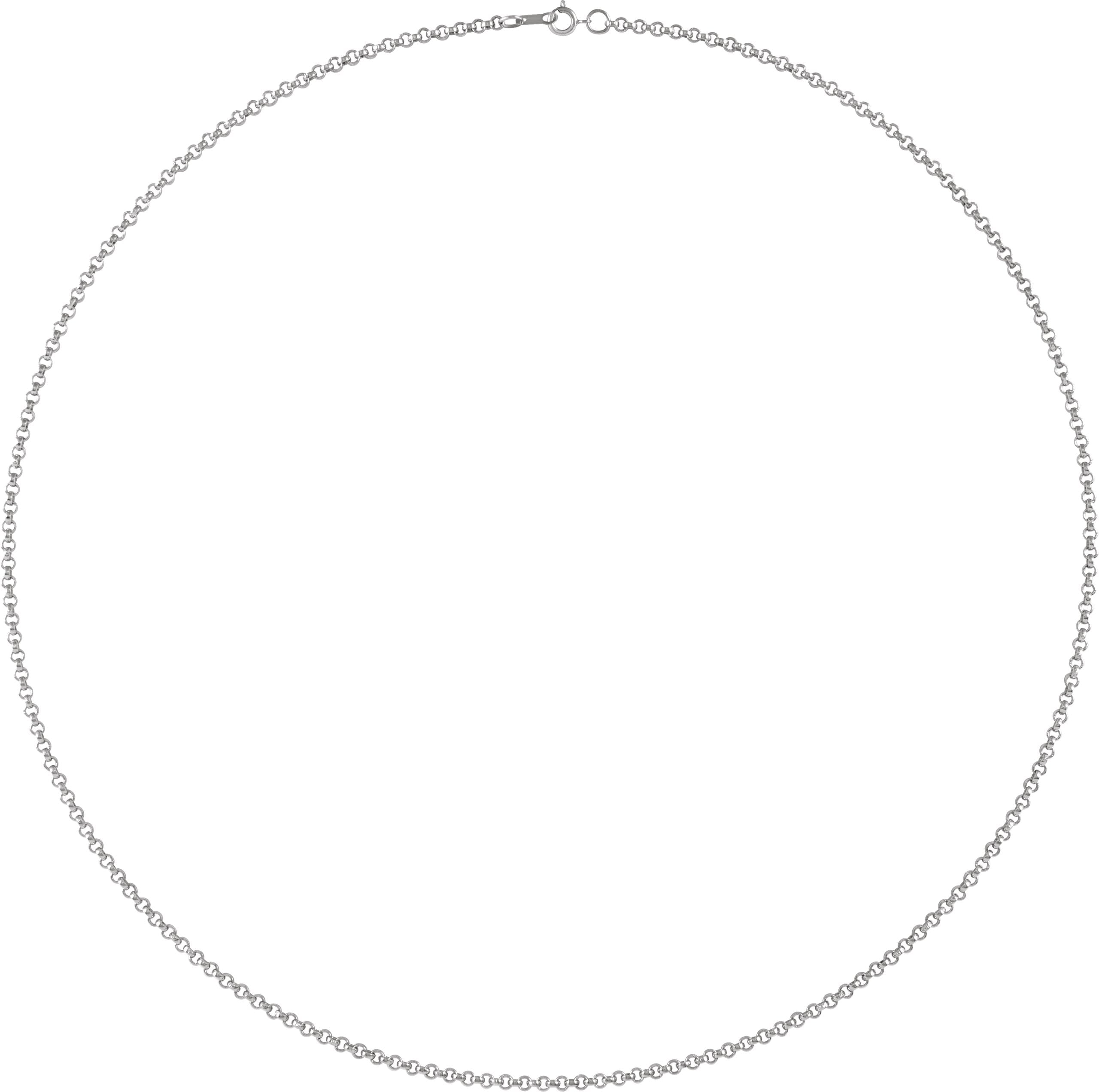Sterling Silver 2mm Rolo 7" Chain