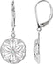 Granulated Filigree Lever Back Earrings