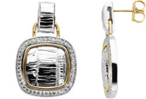 Accented Alligator Skin Earrings